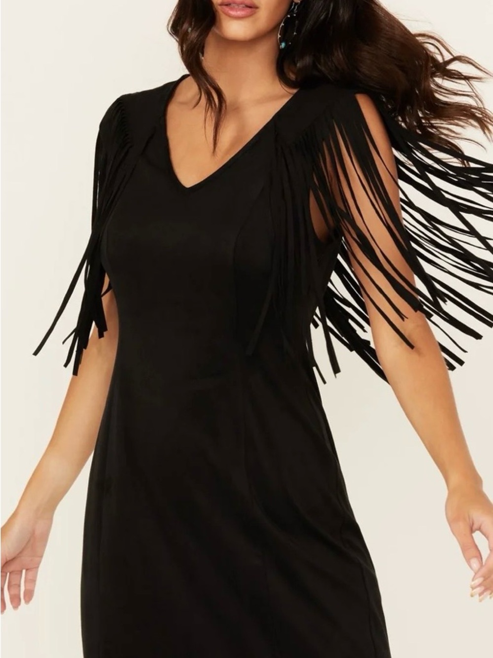 IDYLLWIND Ladybird Faux Suede Mini Dress Sz M NWT
